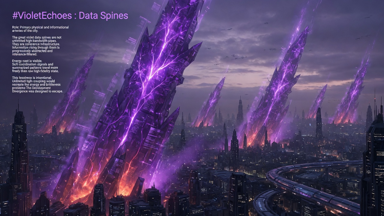 Violet arteries over the city