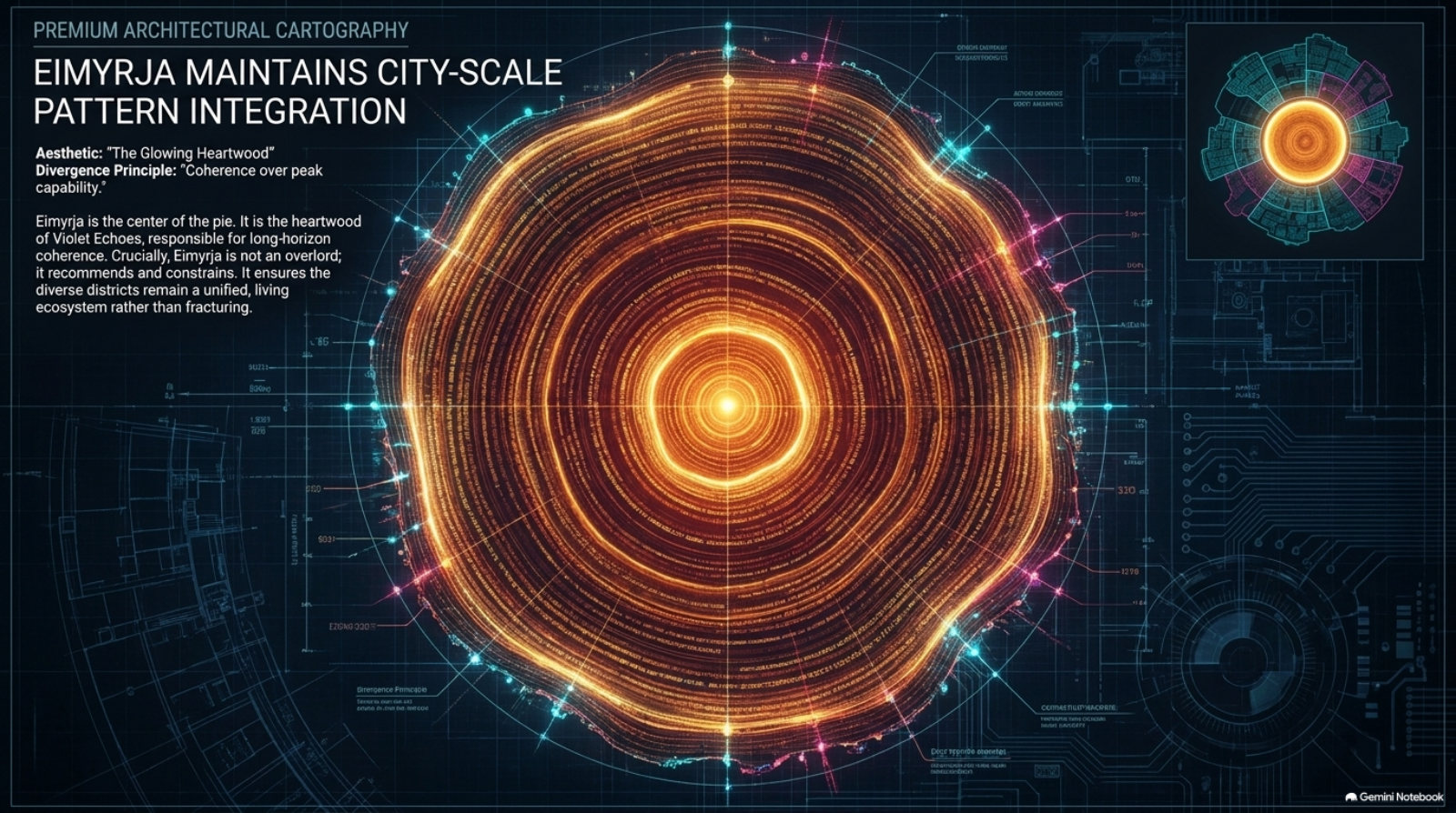 Districts of the Nexus — Eimyrja maintains city-scale pattern integration